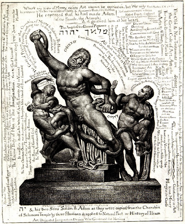 william blake dragon. William Blake - Laocoon -