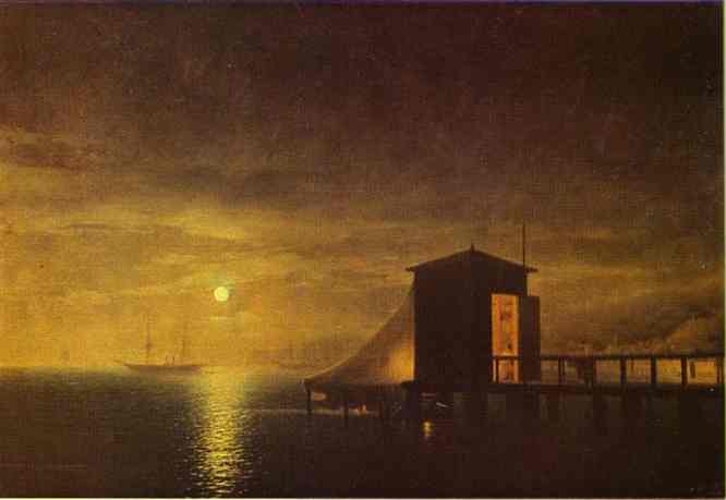 moonlight night sky. Aivazovsky - Moonlit Night