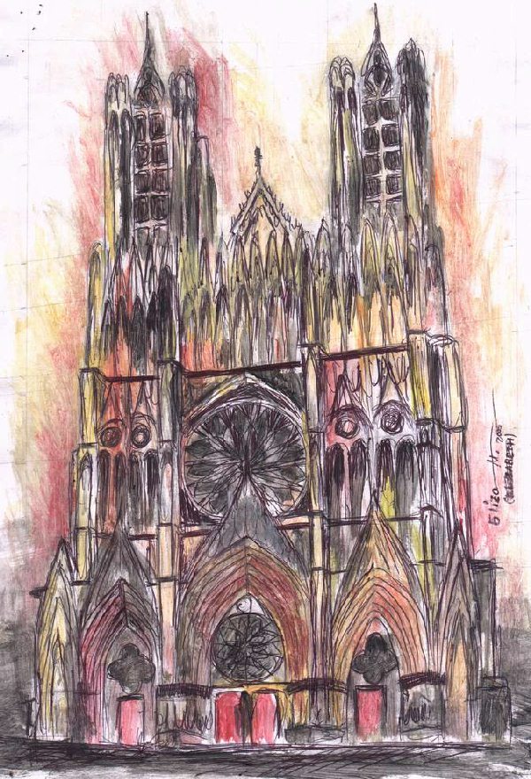 The Reims Cathedral : 2005, click to see larger version.